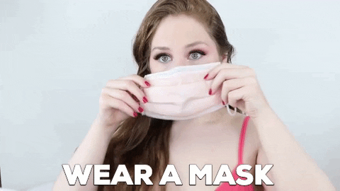 girl wearing face maks